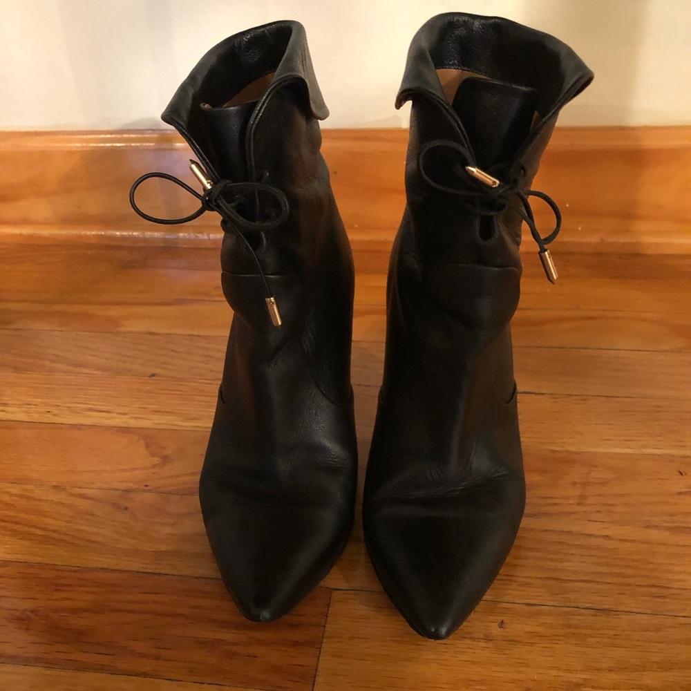 Aquazzura black leather booties. Authentic.